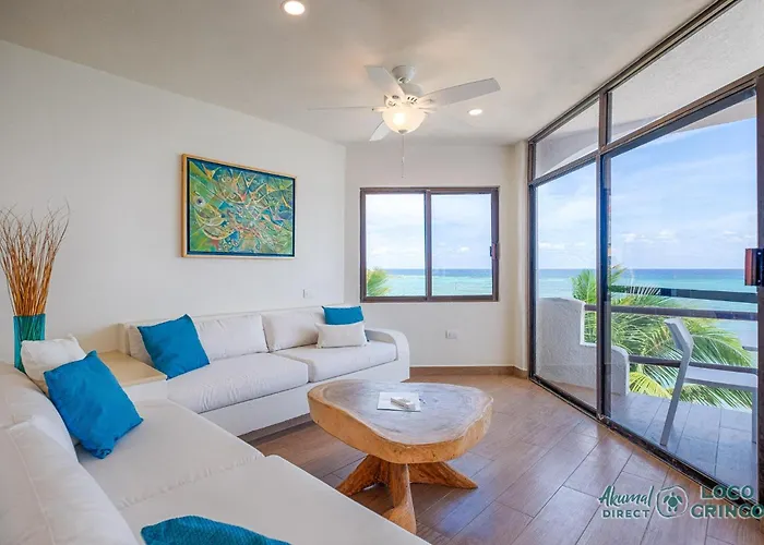 Luna Azul 8: Beachfront Paradise In Сasa de vacaciones Akumal